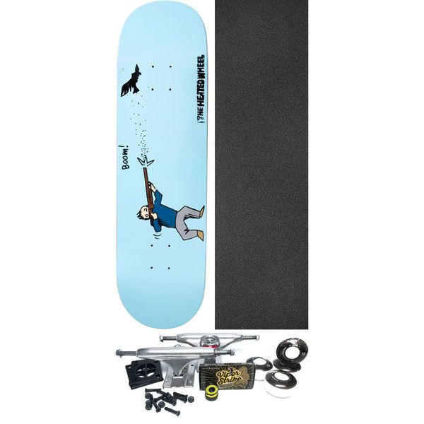 The Heated Wheel Sportsman Skateboard Deck - 8.5" x 32" - Complete Skateboard Bundle
